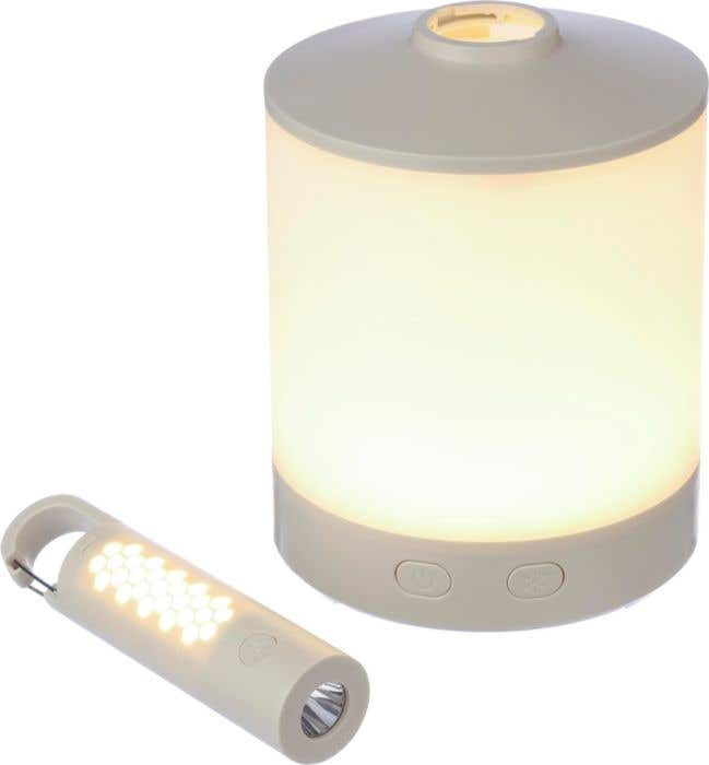 Lampe de camping Duo Araminta | Lampe torche amovible | 8 couleurs de lumière