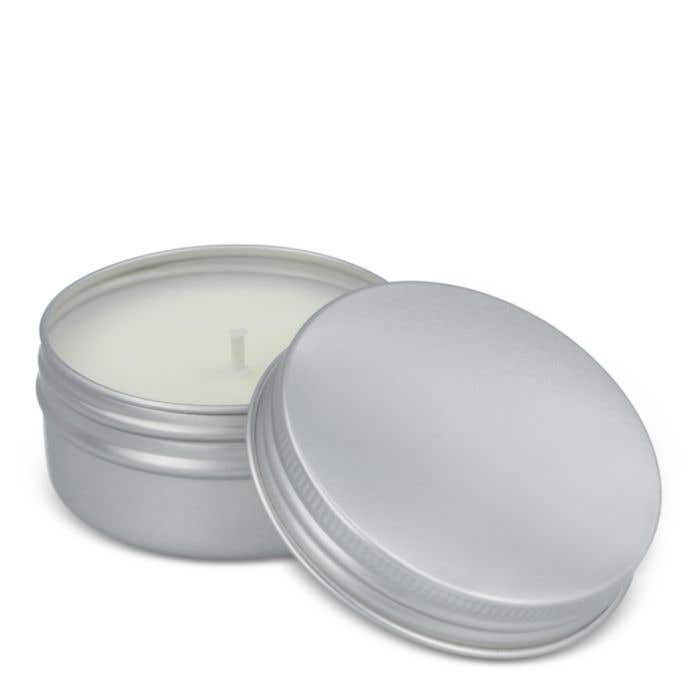 Bougie végétale répulsive à la citronnelle en étain recyclé