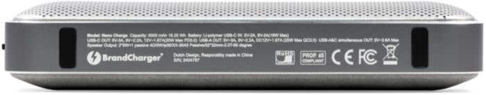 BrandCharger Enceinte sans fil et batterie externe Nano Charge 5.000 mAh