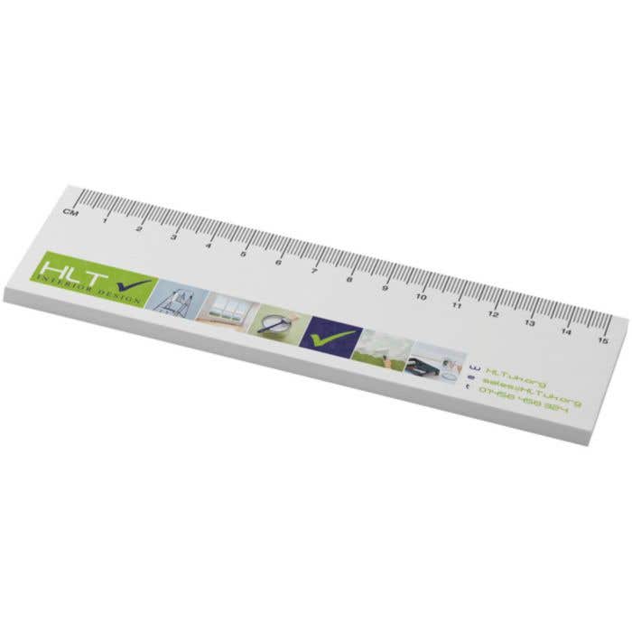 Notes autocollantes recyclées Sticky-Mate® avec règle imprimée
