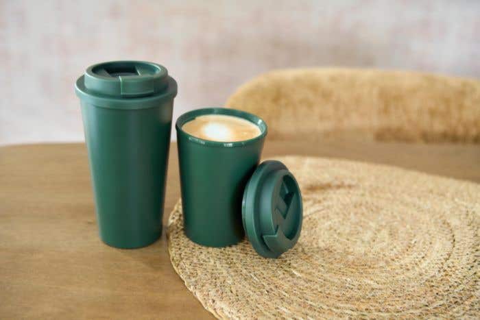 Mug de voyage Gabriela | 350 ml | Couvercle à clip | Monochrome