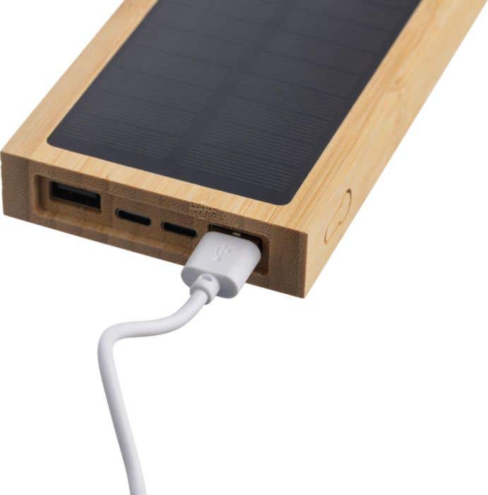 Powerbank Elz | Bambou FSC® | 10.000 mAh | Solaire