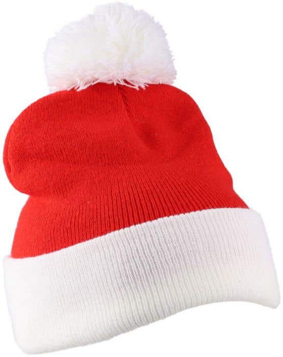 Bonnet de Noël Eleni | Tricoté | Avec pompon | Taille unique
