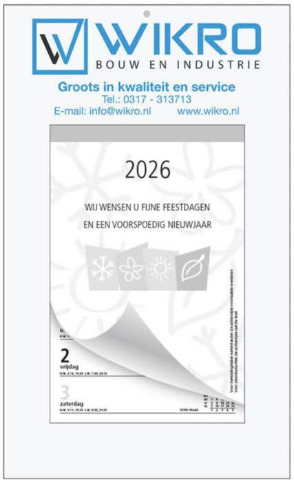 Calendrier hebdomadaire en bloc Full Colour