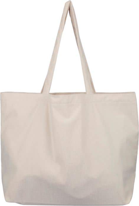 Sac cabas Ovata | 25 L | Tissu côtelé | Longues anses | Compartiment intérieur