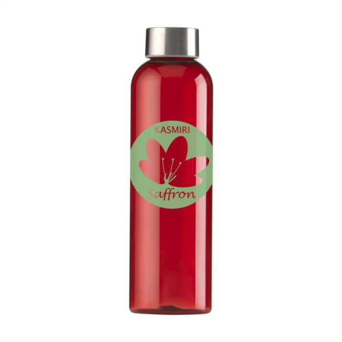 Gourde | 650 ml | Transparent coloré | Bouchon en acier inoxydable