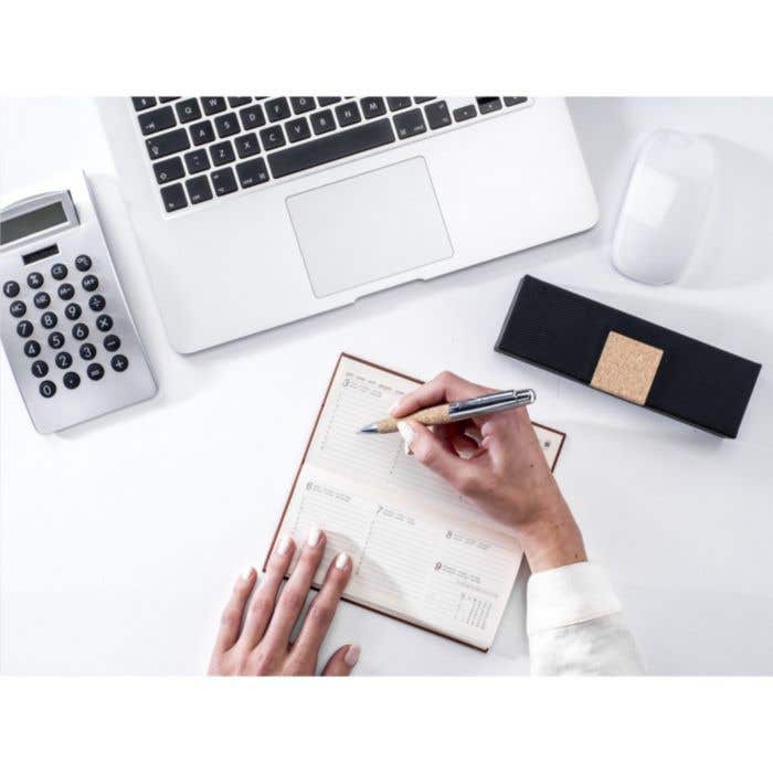 Stylo à bille | Liège | Mécanisme rotatif | Cassette incluse