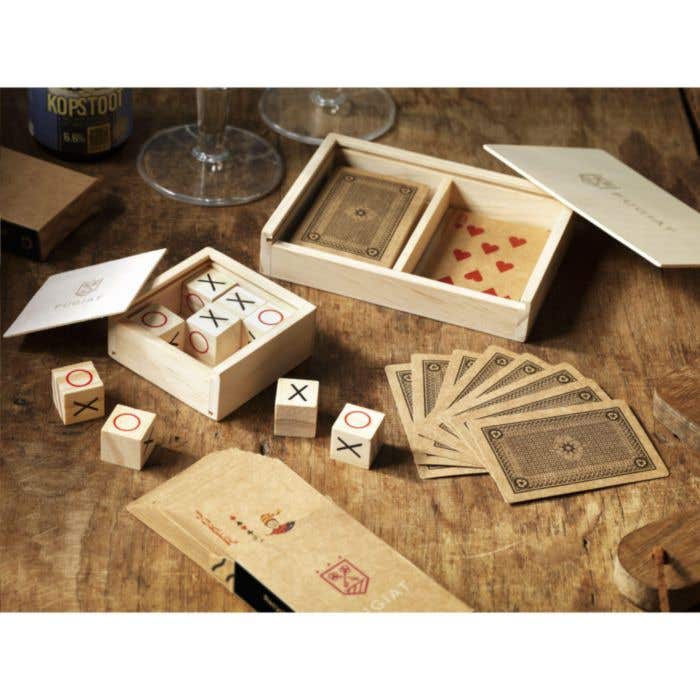 Cartes à jouer | Recyclé | Double jeu | Boîte en bois