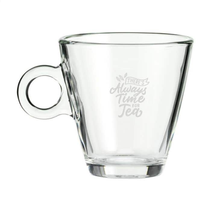 Verre à thé | Verre trempé | 320 ml | Anse ronde