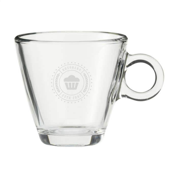 Verre à café | Verre trempé | 230 ml | Anse ronde