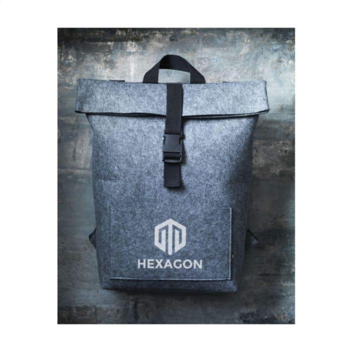 Sac à dos | Feutre RPET recyclé | 15 l | Roll-top