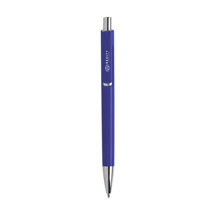Stylo à bille | Accent couleur argent | Encre bleue