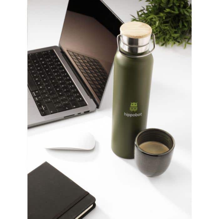 Gourde | Acier inoxydable recyclé | 750 ml | Bouchon en bambou