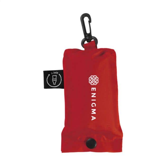 Sac shopping | RPET recyclé | Pliable | Avec mousqueton