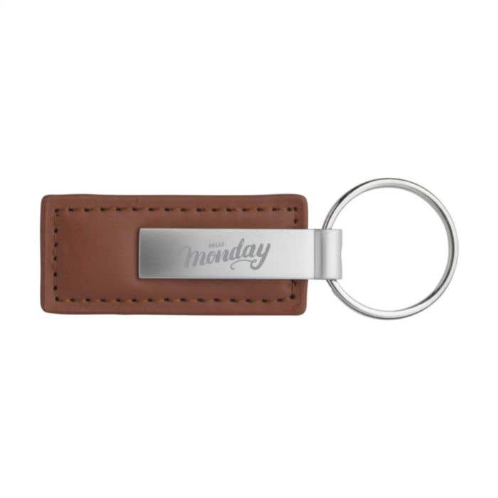 Porte-clés LeatherKey | Simili-cuir | Anneau métallique