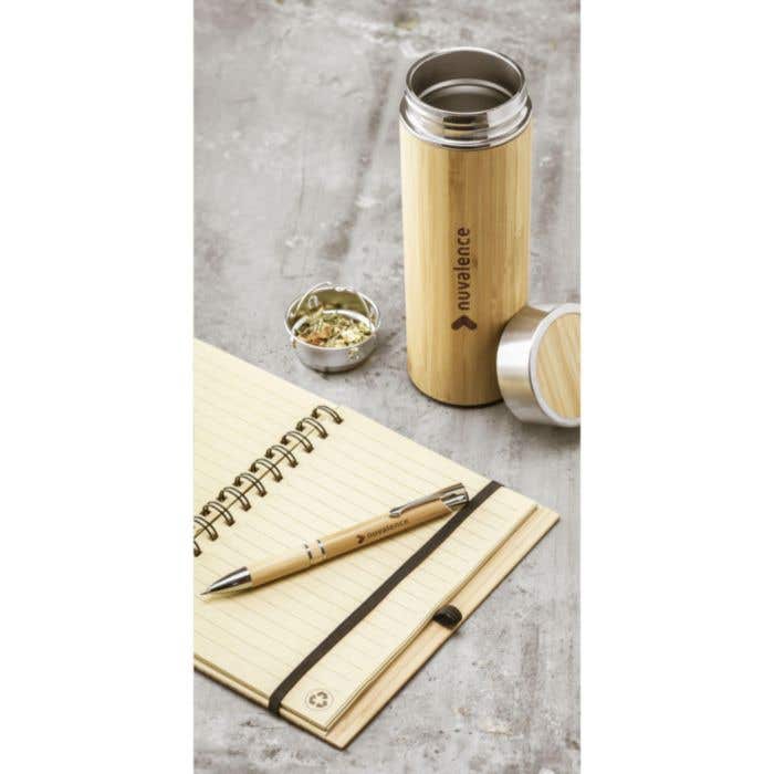 Stylo à bille Ebony Bamboo | Bambou | Finition chromée