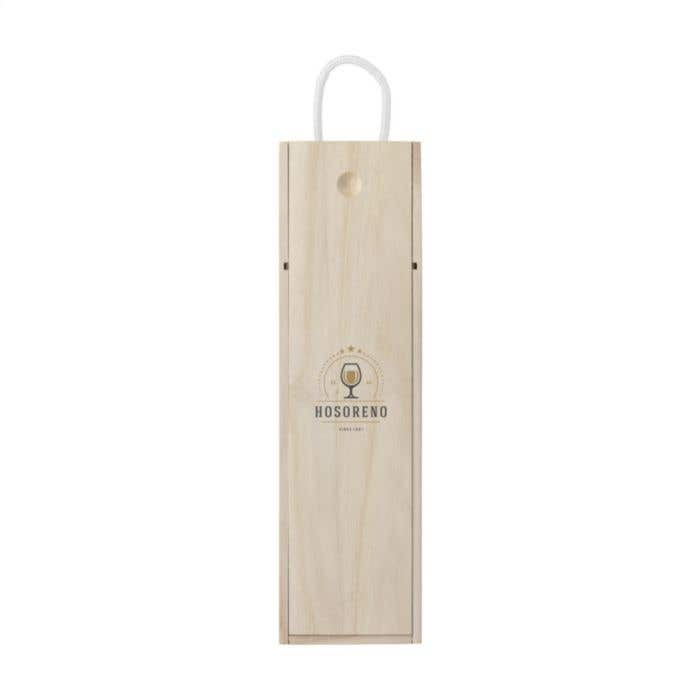 Coffret à vin | Bois de paulownia | 0,75 l | Couvercle coulissant