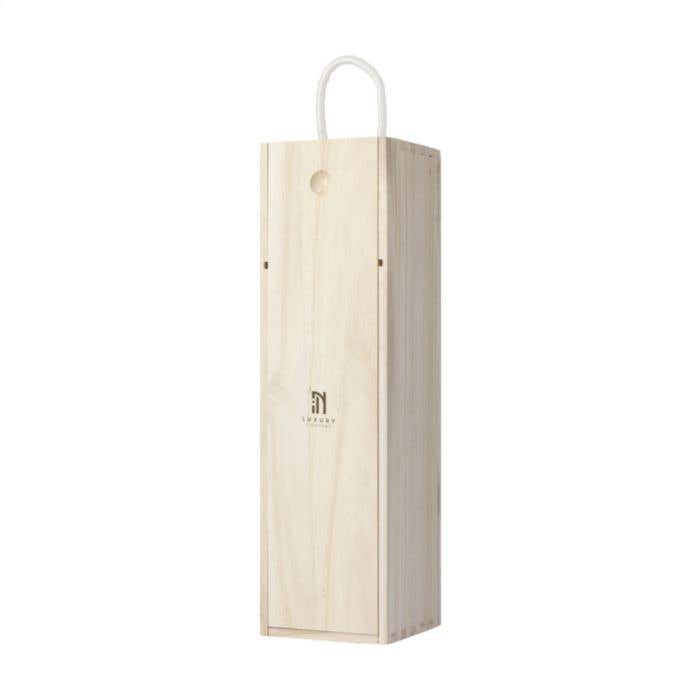 Coffret à vin | Bois de paulownia | 0,75 l | Couvercle coulissant