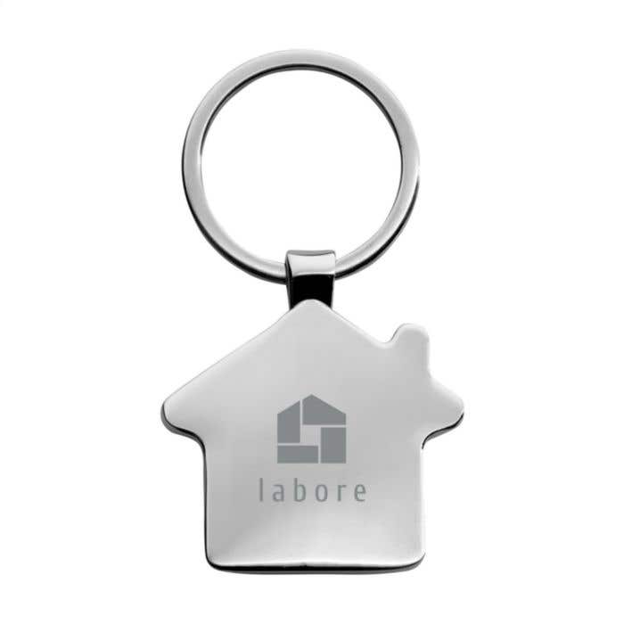 Porte-clés Forme Maison | Bambou | Boîtier Métallique