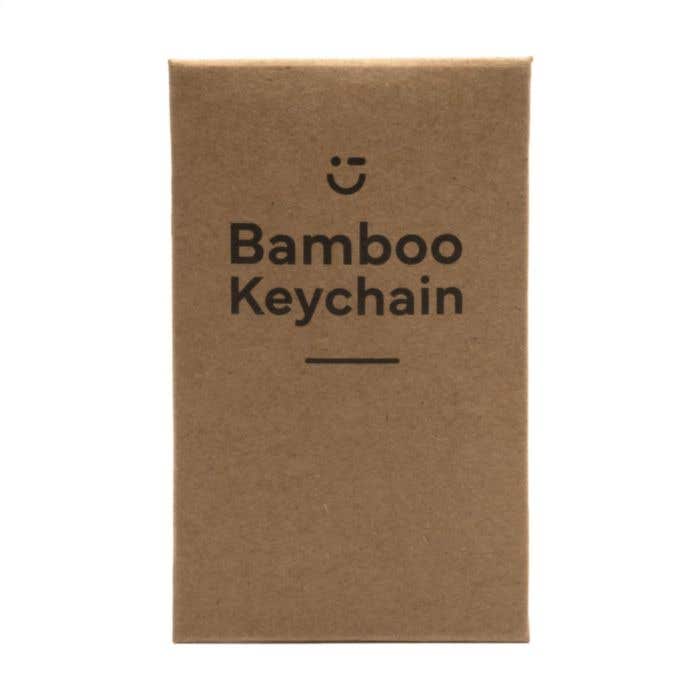 Porte-clés Forme Maison | Bambou | Boîtier Métallique