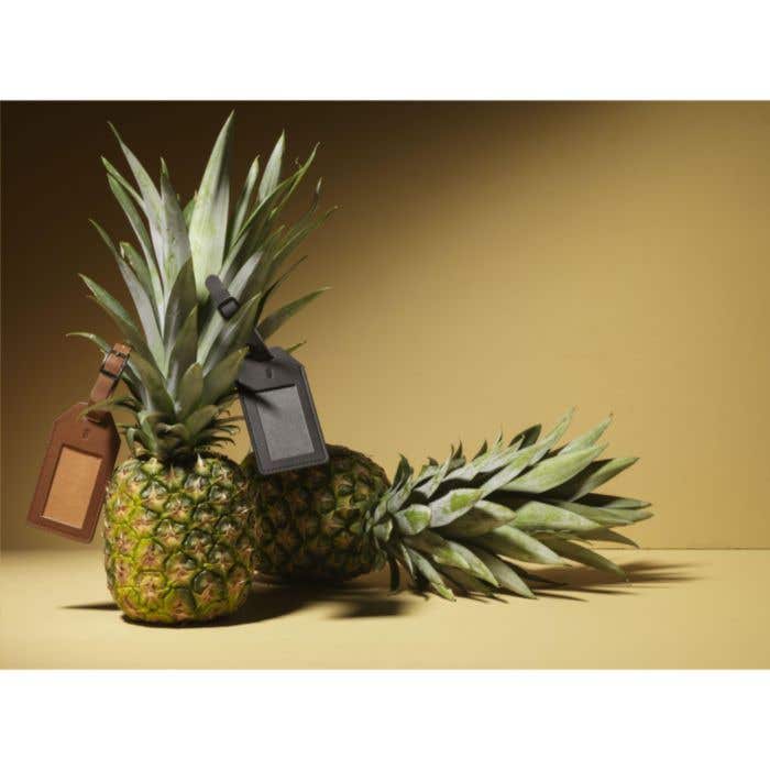 Étiquette à bagages | Cuir vegan | Ananas