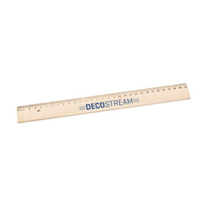 Règle | Bois de tilleul | 30 cm | Bande métallique