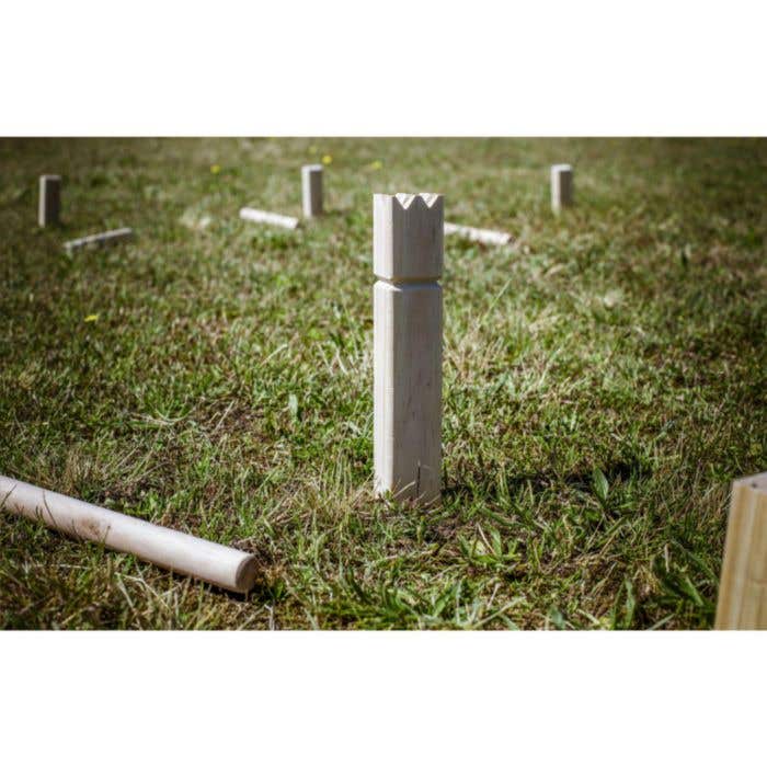 Kubb jeu de lancer | Bois | 21 pièces | Sac en coton