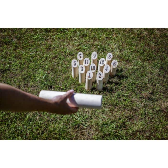 Jeu de lancement | Bois | 13 pièces | Avec sac de rangement