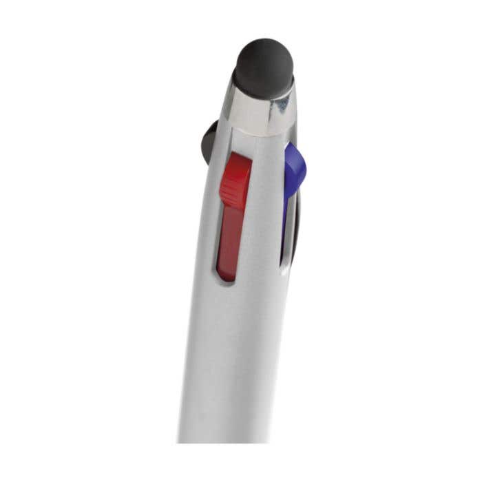 Stylet stylo à bille | 3-en-1 | Pointe écran tactile | Métallique
