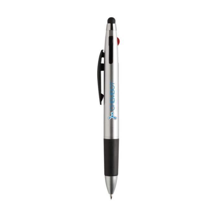 Stylet stylo à bille | 3-en-1 | Pointe écran tactile | Métallique