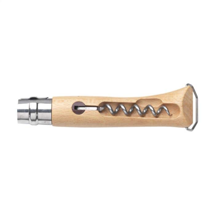Opinel | Couteau de poche avec tire-bouchon | Acier inoxydable | Bois de hêtre
