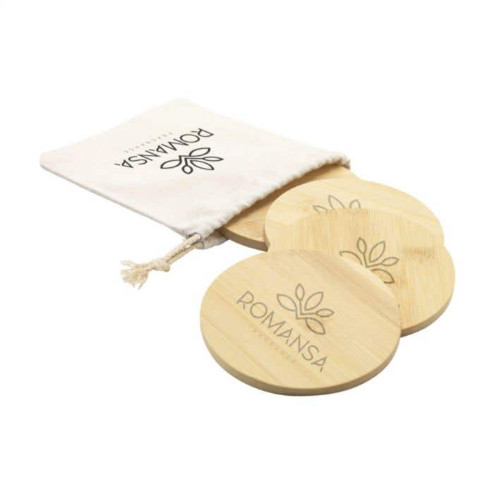 Dessous de verre | Bambou | Lot de 4 pièces | 10 cm