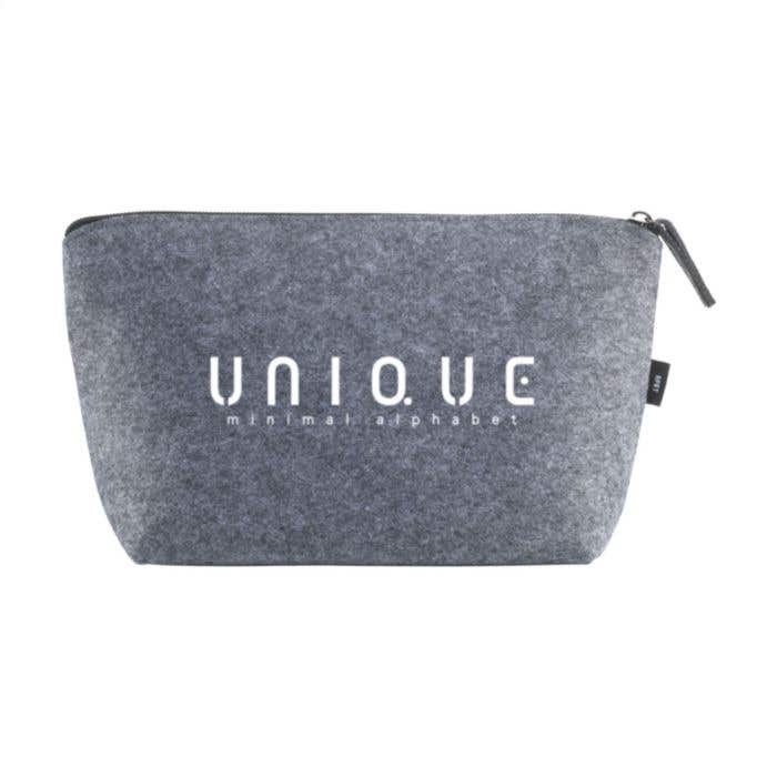 Pochette accessoire | Feutre recyclé | Fermeture éclair