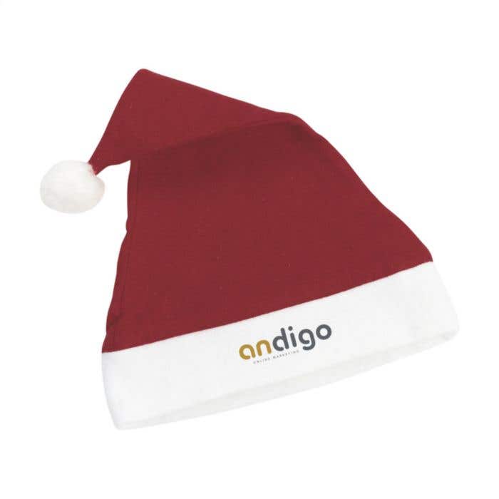 Bonnet de Noël | Polyester | Rouge avec bord blanc