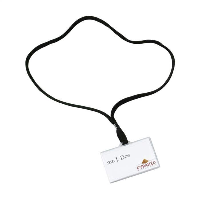 Porte-badge | Transparent | Avec cordon tour de cou 90 cm