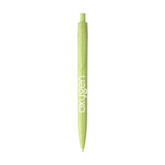 Stylo à bille | Paille de blé | Bouton-poussoir