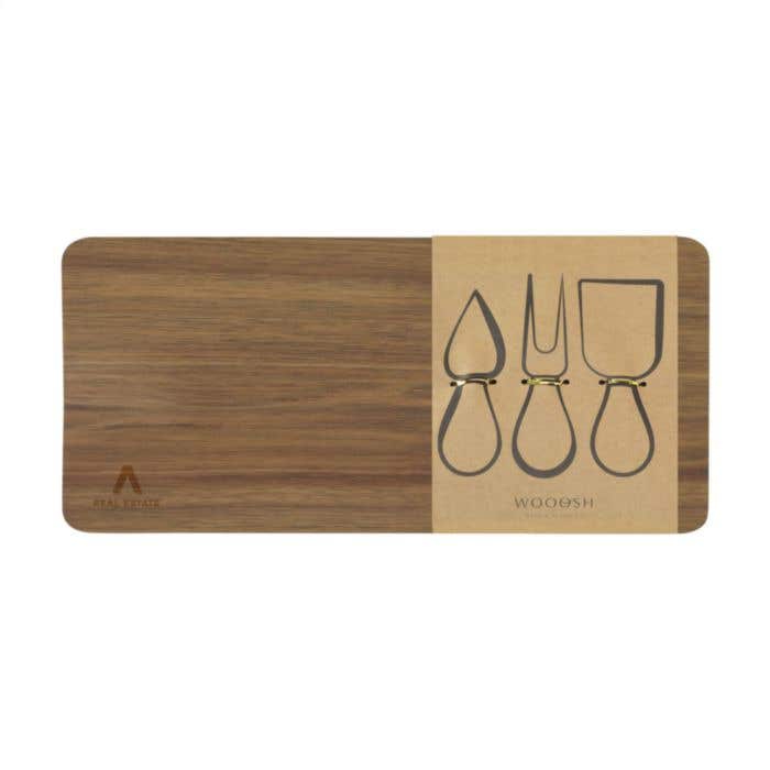 Wooosh planche à fromage Queso | Bois d'acacia FSC® | Couverts inclus