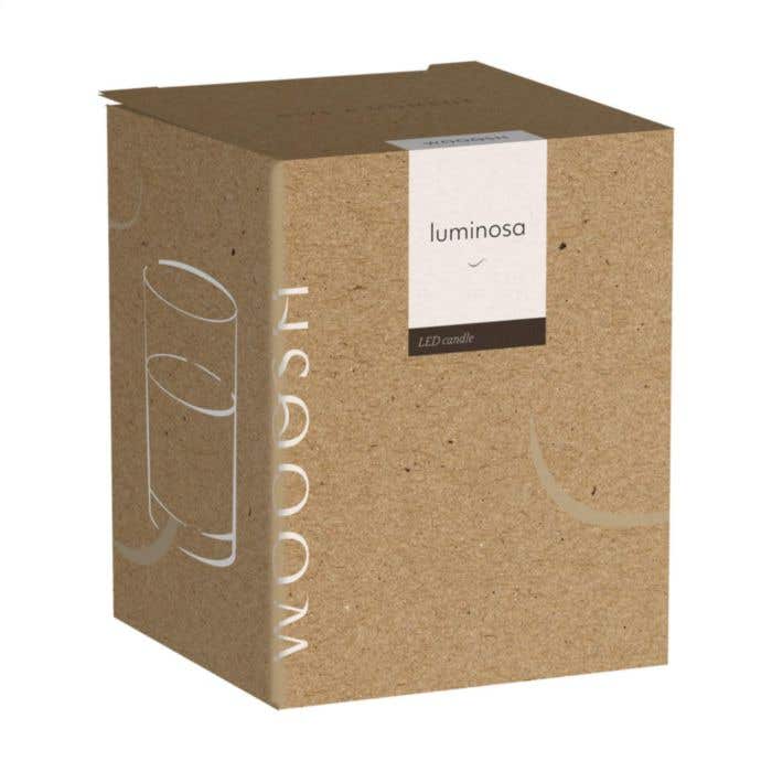 Bougie LED Wooosh | Verre fumé | Lumière chaude