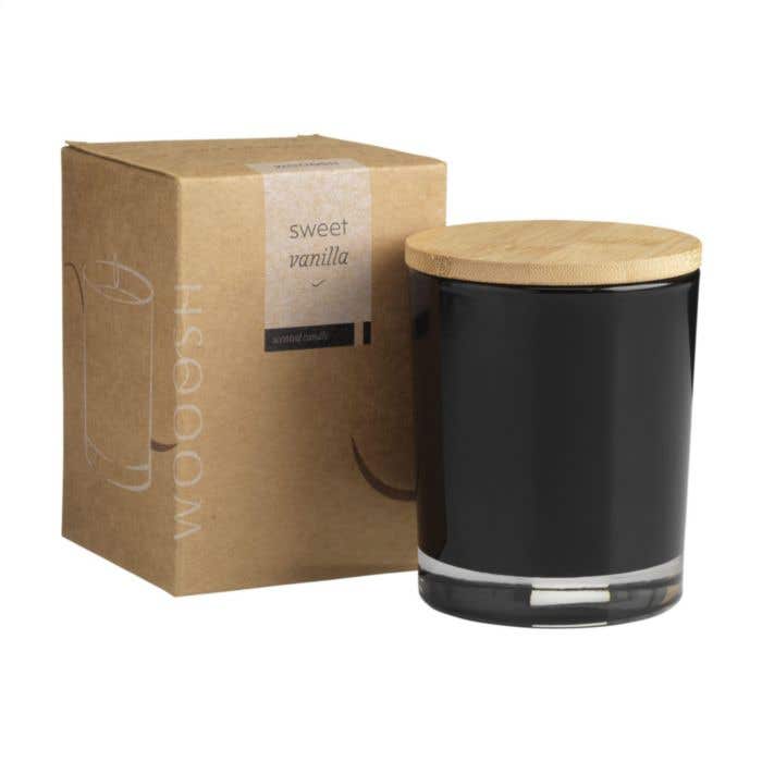 Wooosh Bougie parfumée White Lotus | Cire de soja | Couvercle en bambou