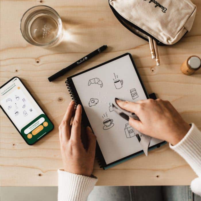 Bambook Carnet de notes | A5 | Effaçable | 20 feuilles