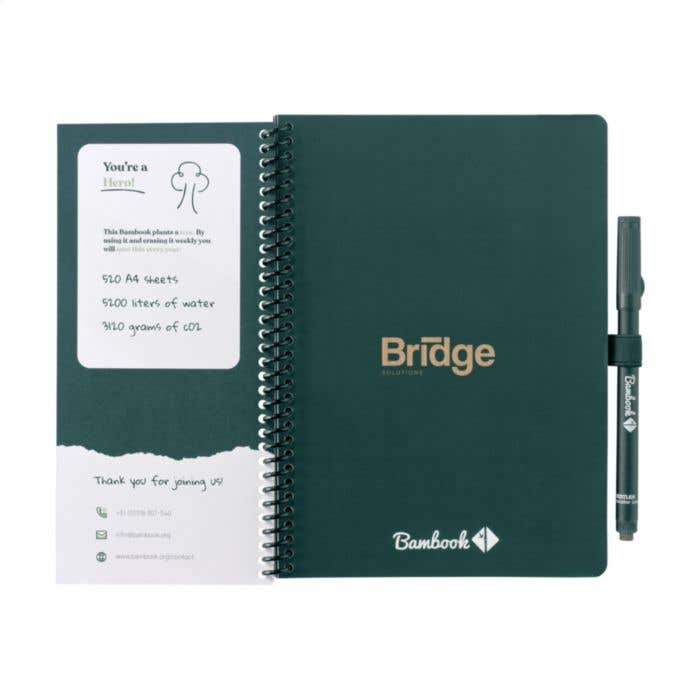 Bambook Carnet de notes | A5 | Effaçable | 20 feuilles