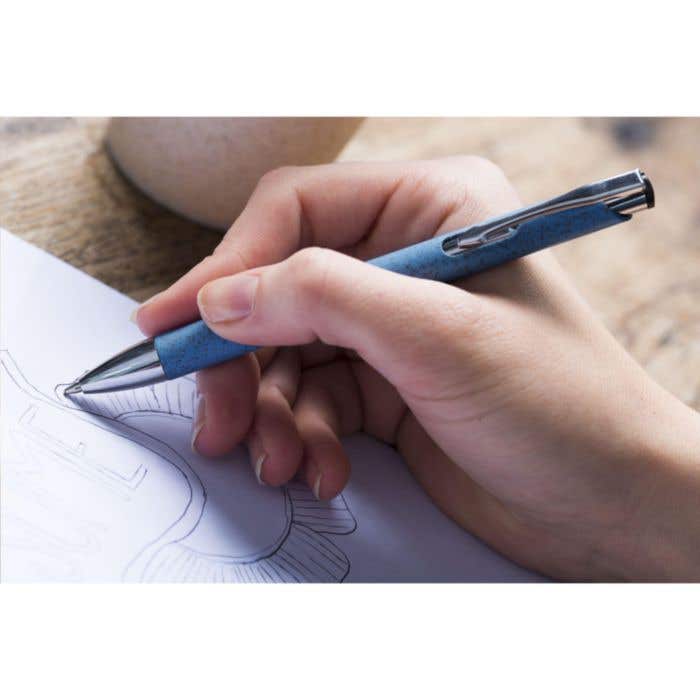 Stylo à bille | Paille de blé | Clip en métal