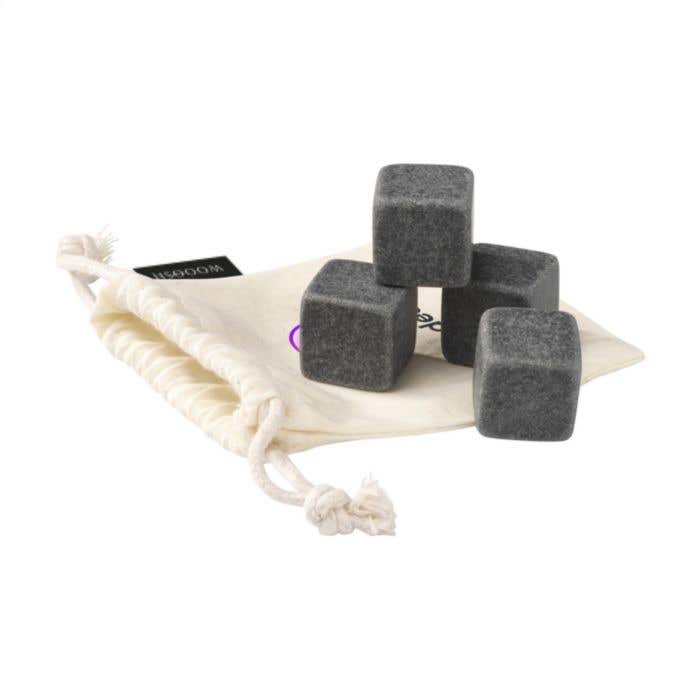 Glaçons granit | Réutilisables | Set de 4 | Avec pochette
