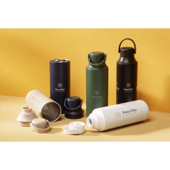Bouteille isotherme | Acier inoxydable recyclé | 600 ml | Double paroi