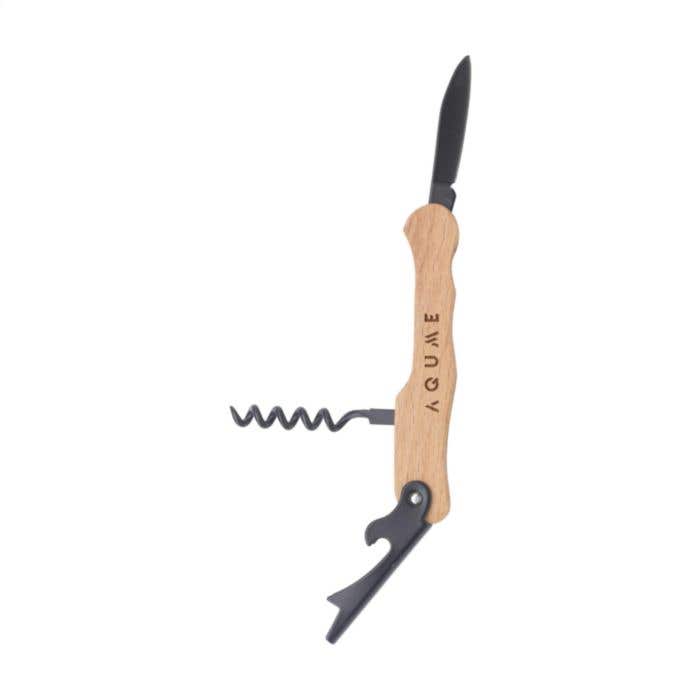 Couteau sommelier | Bois de hêtre FSC® | Acier inoxydable avec revêtement noir