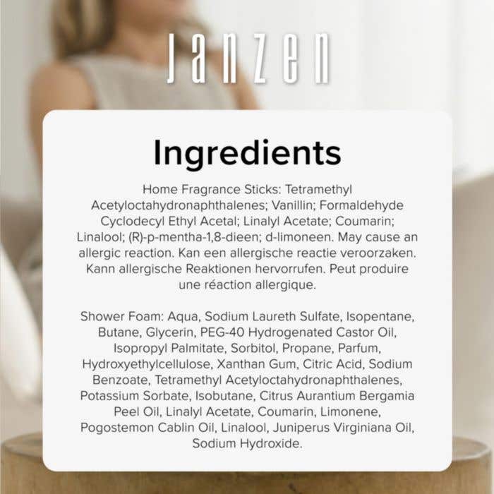 JANZEN Giftset Euphoria | Bâtonnets parfumés 100 ml + Shower Foam 200 ml