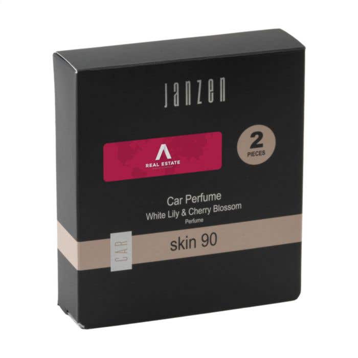 JANZEN Désodorisant voiture | Parfum: Skin 90 | Lot de 2