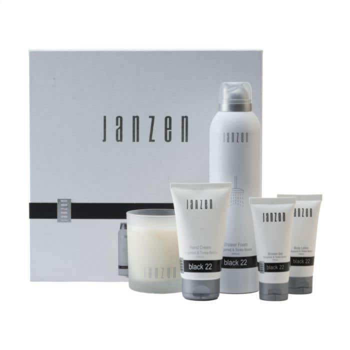 Janzen Giftset Black 22 | 5 pièces | Soin & bougie parfumée