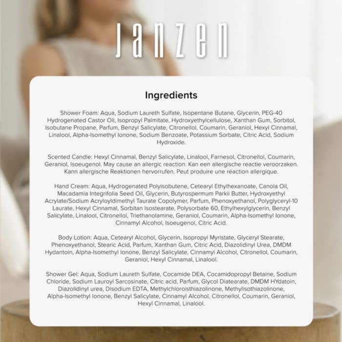 JANZEN Coffret Cadeau Skin 90 | 5 pièces | Fleur de Cerisier