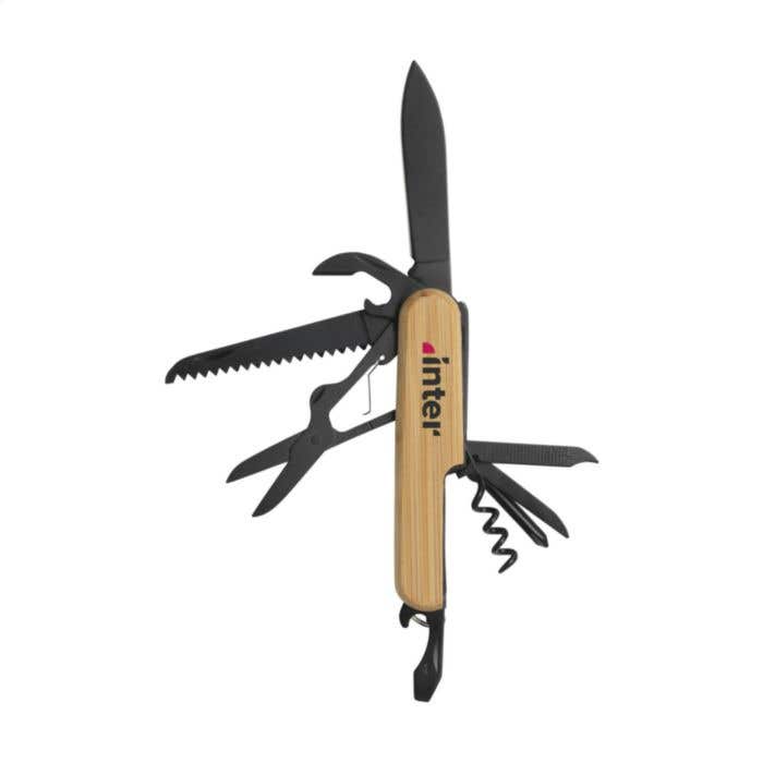Couteau de poche | Bambou | 9 pièces | 11 fonctions